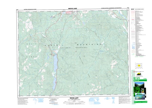 Moyie Lake Topographic Paper Map 082G05 at 1:50,000 scale