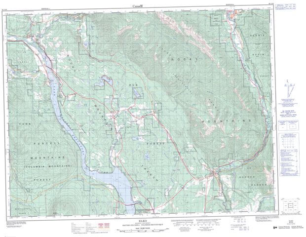 Elko Topographic Paper Map 082G06 at 1:50,000 scale