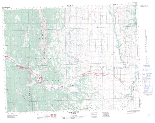 Blairmore Topographic Paper Map 082G09 at 1:50,000 scale