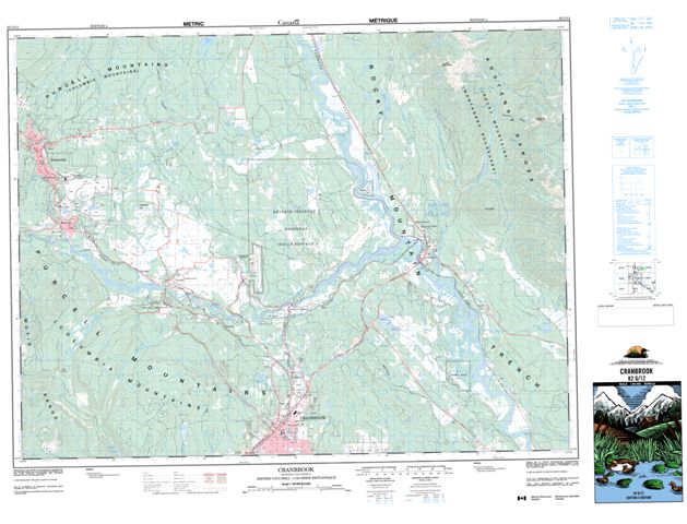 Cranbrook Topographic Paper Map 082G12 at 1:50,000 scale