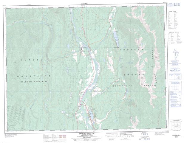 Skookumchuck Topographic Paper Map 082G13 at 1:50,000 scale
