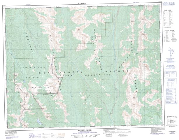Queen Creek Topographic Paper Map 082G14 at 1:50,000 scale