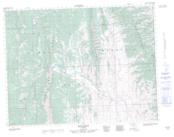 Maycroft Topographic Paper Map 082G16 at 1:50,000 scale