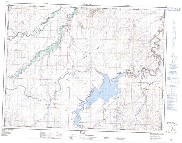 Raley Topographic Paper Map 082H06 at 1:50,000 scale