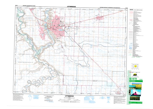 Lethbridge Topographic Paper Map 082H10 at 1:50,000 scale