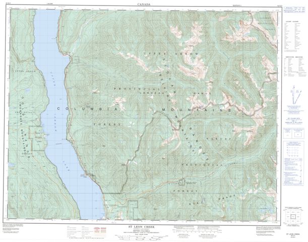 St Leon Creek Topographic Paper Map 082K05 at 1:50,000 scale