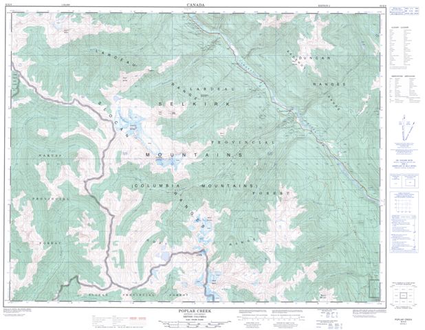 Poplar Creek Topographic Paper Map 082K06 at 1:50,000 scale