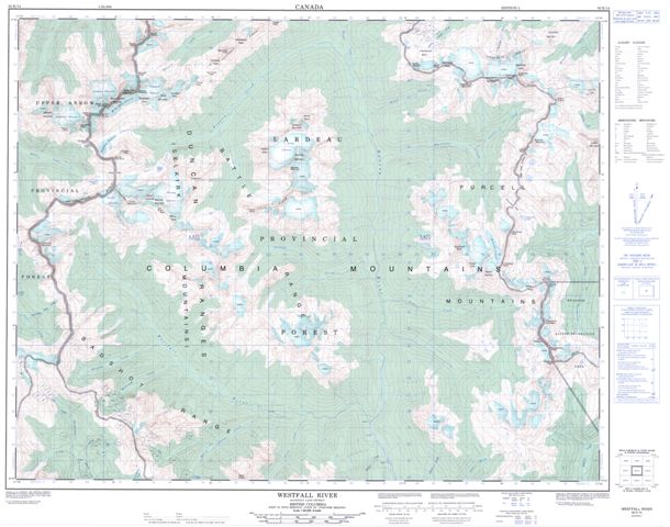 Westfall River Topographic Paper Map 082K14 at 1:50,000 scale