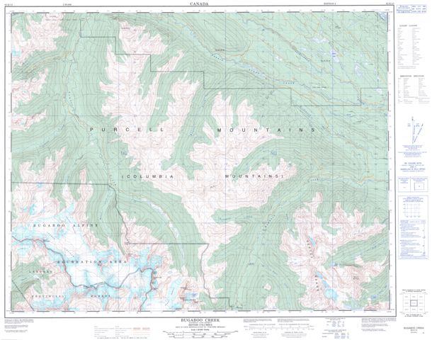 Bugaboo Creek Topographic Paper Map 082K15 at 1:50,000 scale