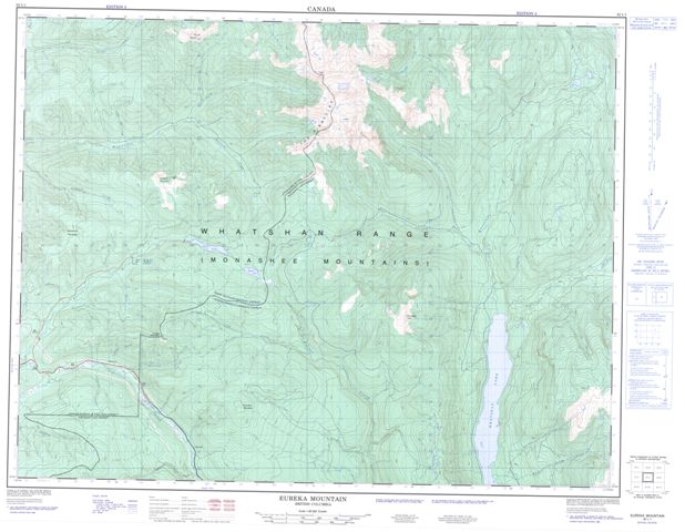 Eureka Mountain Topographic Paper Map 082L01 at 1:50,000 scale