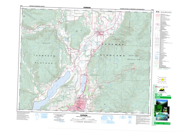 Vernon Topographic Paper Map 082L06 at 1:50,000 scale