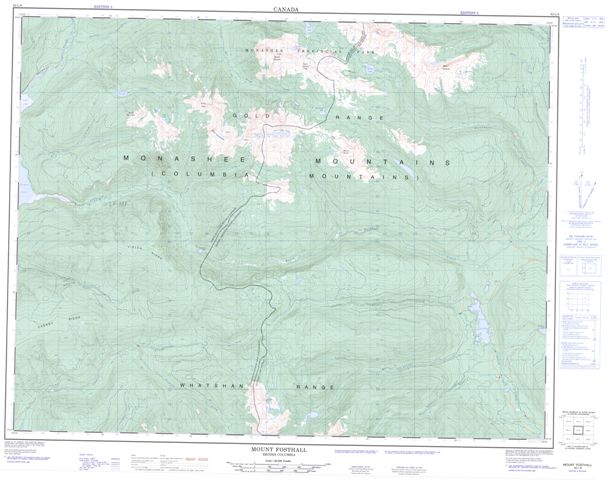 Mount Fosthall Topographic Paper Map 082L08 at 1:50,000 scale