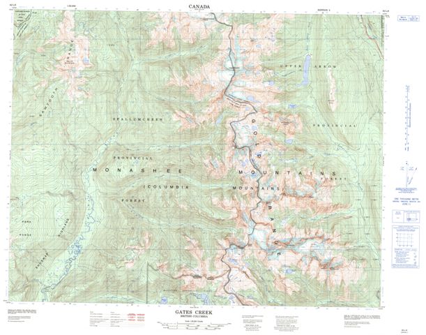 Gates Creek Topographic Paper Map 082L09 at 1:50,000 scale