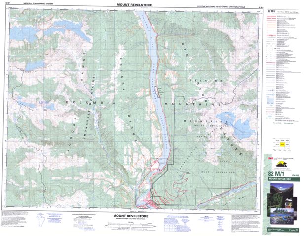Mount Revelstoke Topographic Paper Map 082M01 at 1:50,000 scale