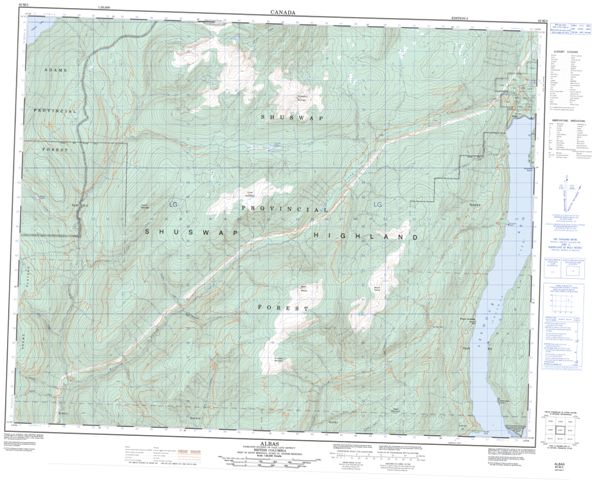 Albas Topographic Paper Map 082M03 at 1:50,000 scale