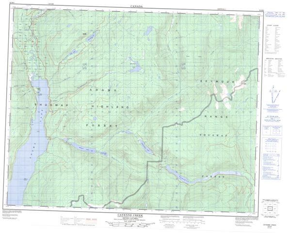 Cayenne Creek Topographic Paper Map 082M06 at 1:50,000 scale