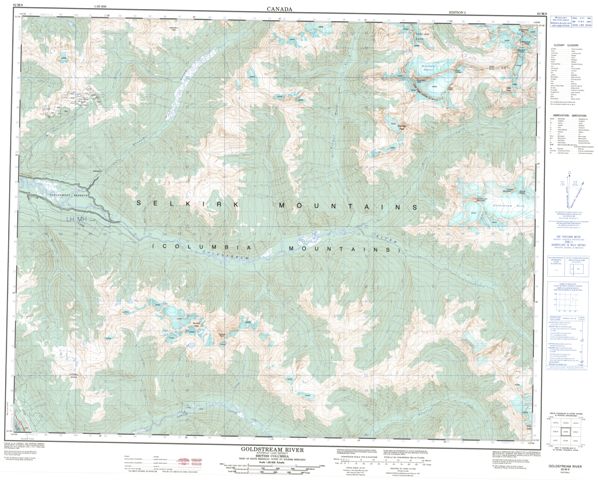 Goldstream River Topographic Paper Map 082M09 at 1:50,000 scale