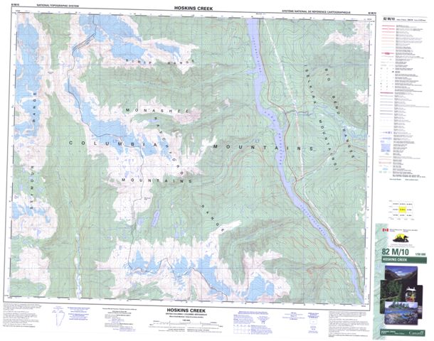 Hoskins Creek Topographic Paper Map 082M10 at 1:50,000 scale