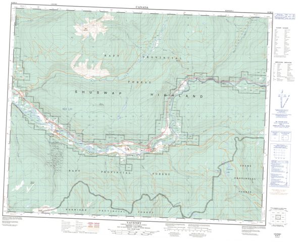 Vavenby Topographic Paper Map 082M12 at 1:50,000 scale