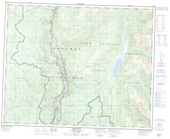 Messiter Topographic Paper Map 082M14 at 1:50,000 scale