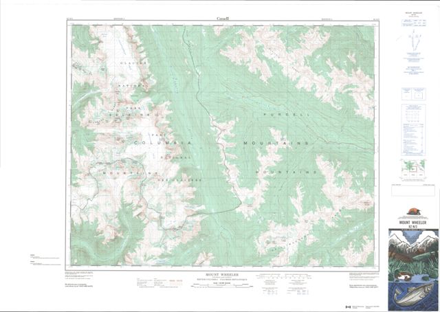 Mount Wheeler Topographic Paper Map 082N03 at 1:50,000 scale