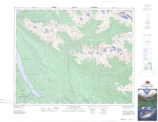 Bluewater Creek Topographic Paper Map 082N11 at 1:50,000 scale