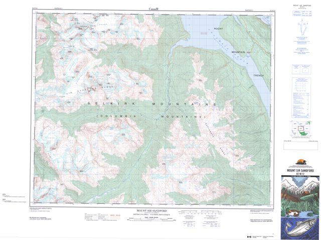Mount Sir Sandford Topographic Paper Map 082N12 at 1:50,000 scale