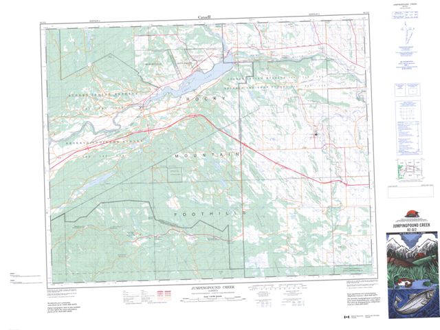 Jumpingpound Creek Topographic Paper Map 082O02 at 1:50,000 scale