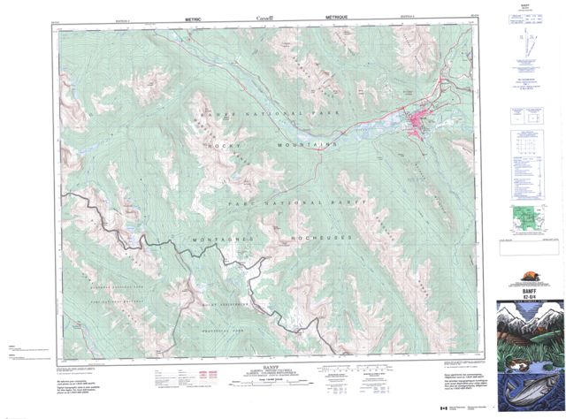 Banff Topographic Paper Map 082O04 at 1:50,000 scale