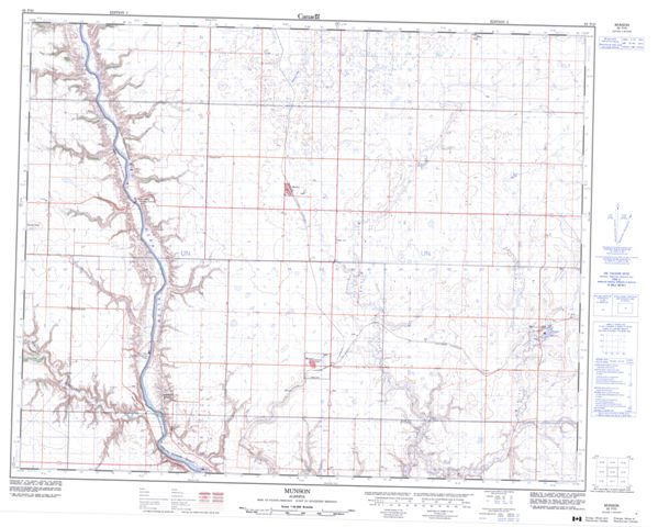 Munson Topographic Paper Map 082P10 at 1:50,000 scale