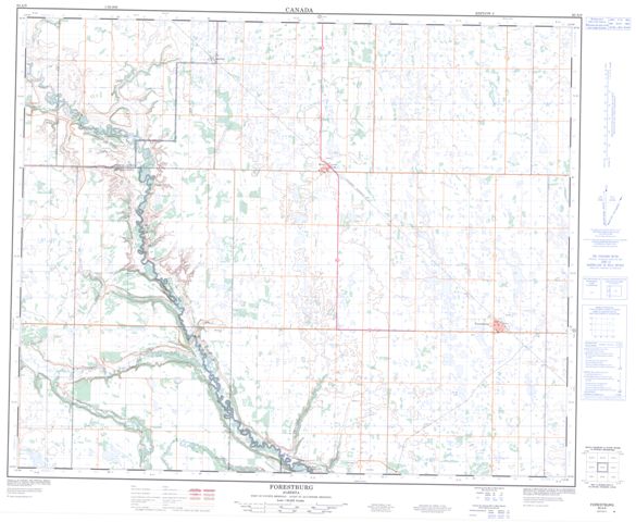 Forestburg Topographic Paper Map 083A09 at 1:50,000 scale