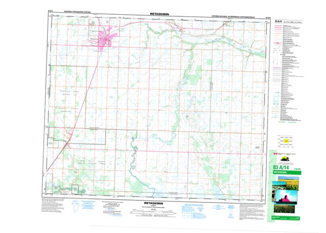 Wetaskiwin Topographic Paper Map 083A14 at 1:50,000 scale