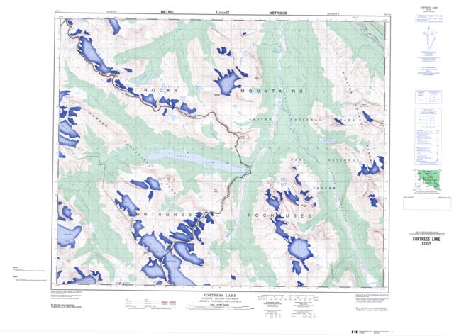 Fortress Lake Topographic Paper Map 083C05 at 1:50,000 scale