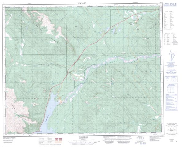 Nordegg Topographic Paper Map 083C08 at 1:50,000 scale