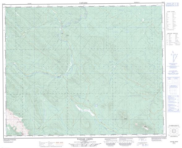 Wapiabi Creek Topographic Paper Map 083C09 at 1:50,000 scale