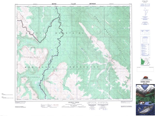 George Creek Topographic Paper Map 083C10 at 1:50,000 scale
