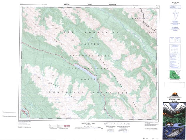 Medicine Lake Topographic Paper Map 083C13 at 1:50,000 scale