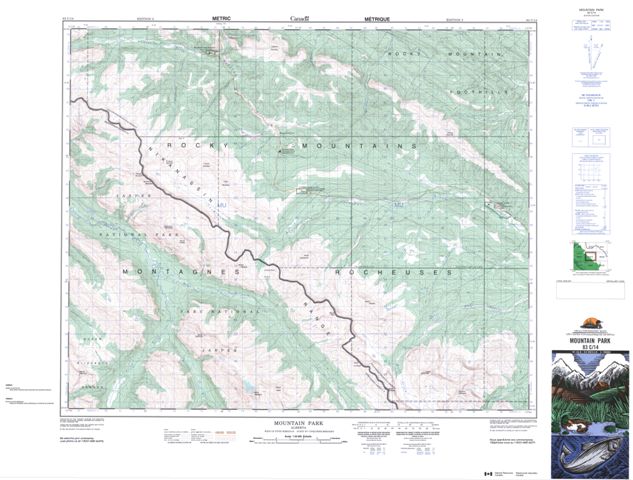 Mountain Park Topographic Paper Map 083C14 at 1:50,000 scale