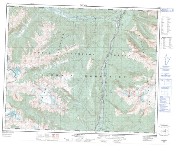 Lempriere Topographic Paper Map 083D06 at 1:50,000 scale