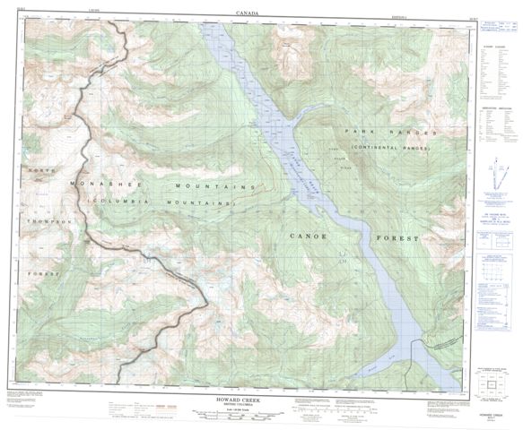 Howard Creek Topographic Paper Map 083D07 at 1:50,000 scale