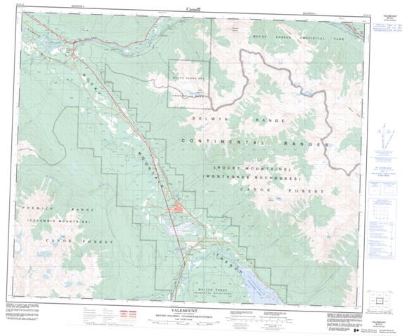 Valemount Topographic Paper Map 083D14 at 1:50,000 scale
