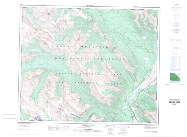 Snaring River Topographic Paper Map 083E01 at 1:50,000 scale
