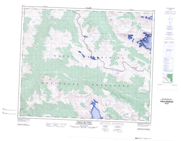 Chalco Mountain Topographic Paper Map 083E05 at 1:50,000 scale