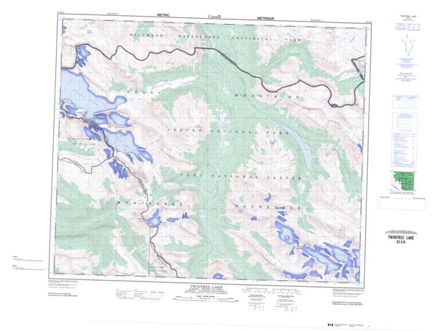 Twintree Lake Topographic Paper Map 083E06 at 1:50,000 scale