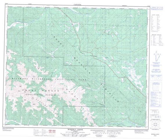 Moberly Creek Topographic Paper Map 083E09 at 1:50,000 scale