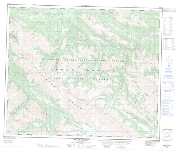 Adams Lookout Topographic Paper Map 083E10 at 1:50,000 scale