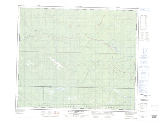 Pierre Greys Lakes Topographic Paper Map 083E15 at 1:50,000 scale