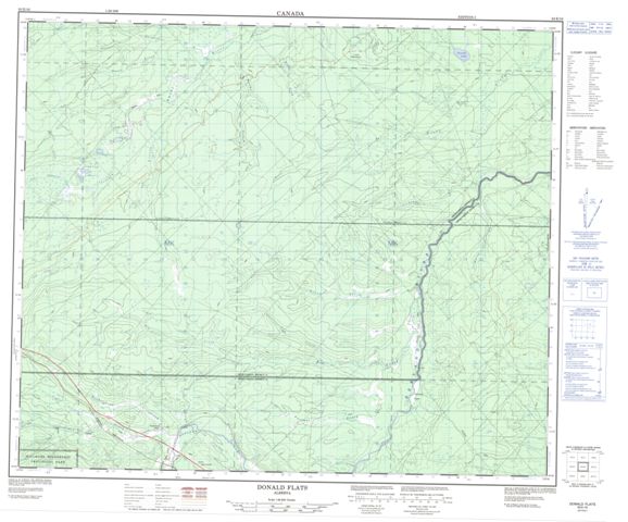Donald Flats Topographic Paper Map 083E16 at 1:50,000 scale