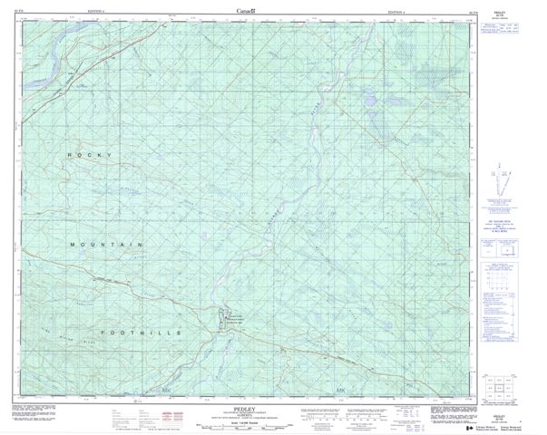 Pedley Topographic Paper Map 083F06 at 1:50,000 scale
