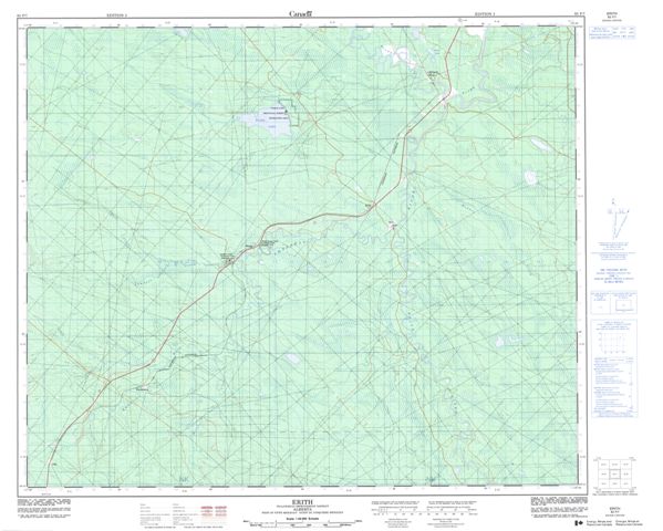 Erith Topographic Paper Map 083F07 at 1:50,000 scale